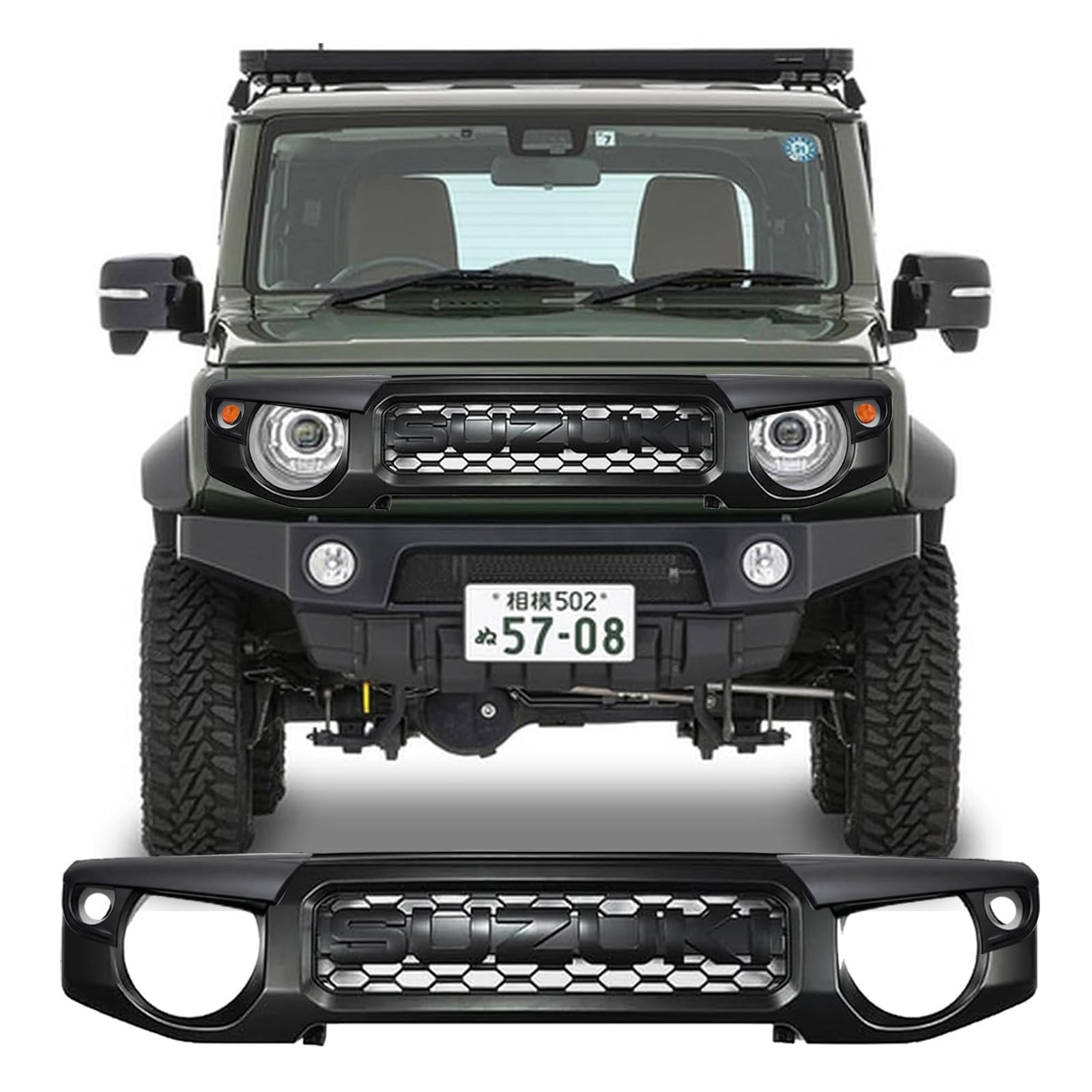 Amazon.co.jp: ApexGo ジムニー 新型フロントグリル JB64 JB74 JC74